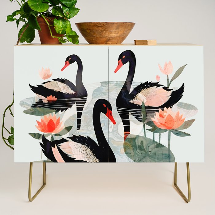 Black Swans Credenza Gallery Image 1