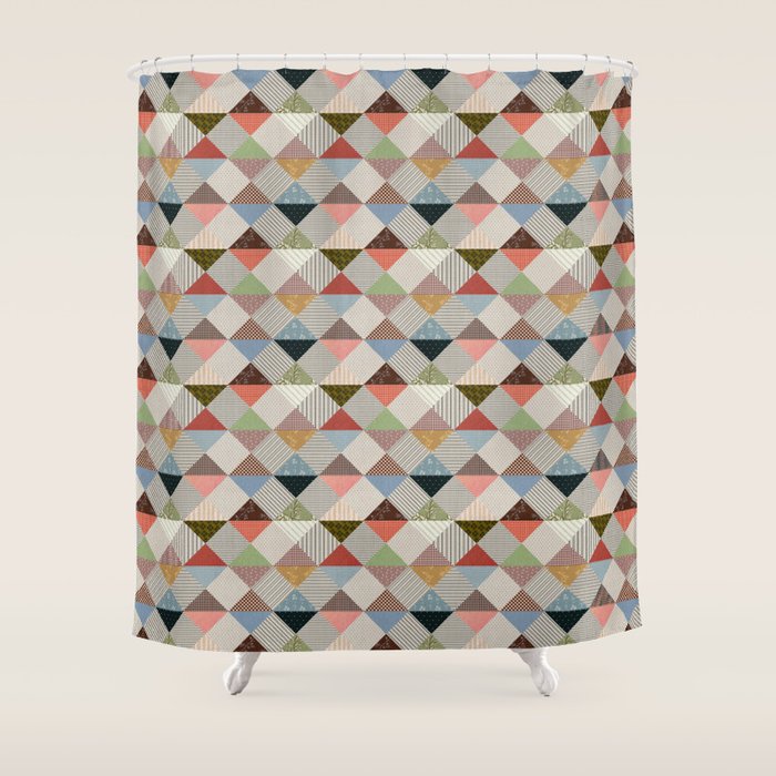 Diamond Quilt Shower Curtain Gallery Image 1