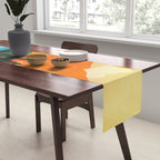 Colorful sunset near the peaceful forest lake Table Runner Gallery Image 2