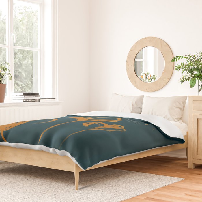 "Let Light Be A Sweet Rebellion In The Shadows" Duvet Cover Gallery Image 2