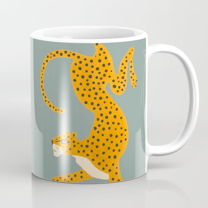 Leopard Race - blue Coffee Mug Gallery Image 1