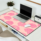 Zinnias in pink Desk Mat Gallery Image 2
