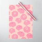 Zinnias in pink Wrapping Paper Gallery Image 1