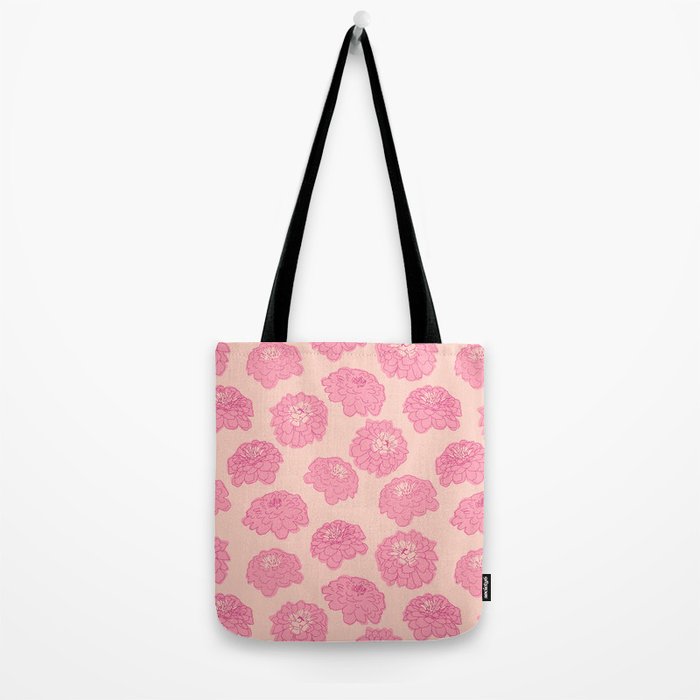 Zinnias in pink Tote Bag Gallery Image 2
