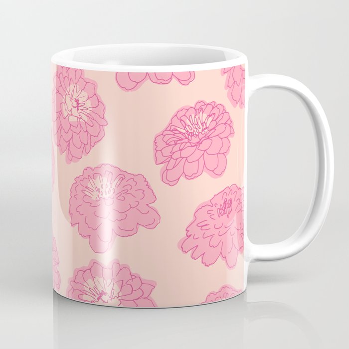 Zinnias in pink Coffee Mug Gallery Image 1