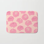Zinnias in pink Bath Mat Gallery Image 1