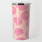 Zinnias in pink Travel Mug Gallery Image 1