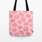 Zinnias in pink Tote Bag Gallery Image 1