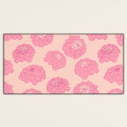 Zinnias in pink Desk Mat Gallery Image 3