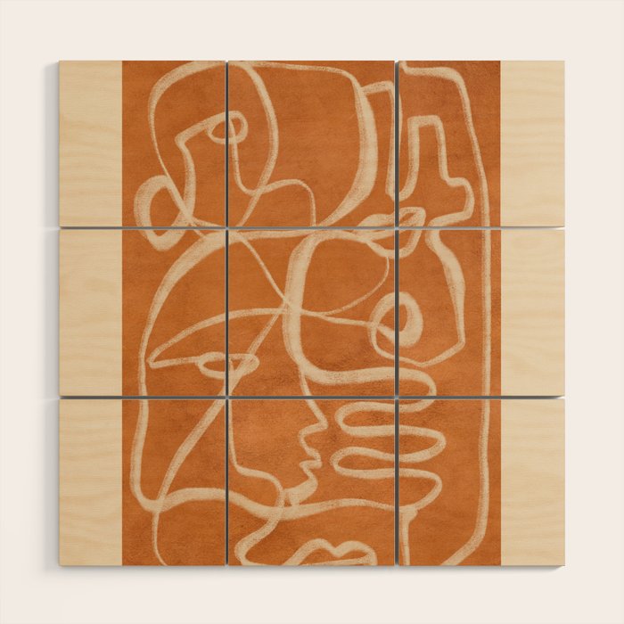 Abstract line art 205 Wood Wall Art Gallery Image 1