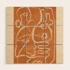 Abstract line art 205 Wood Wall Art Gallery Image 1