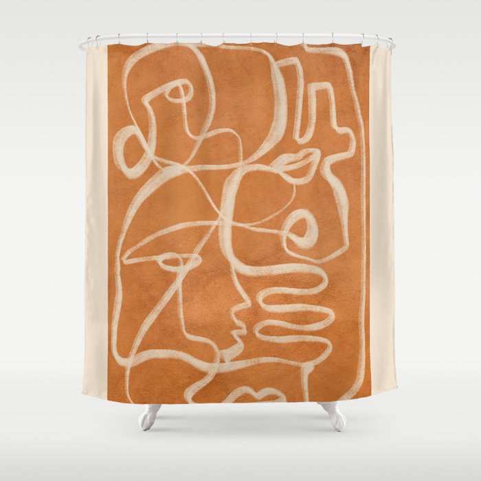 Abstract line art 205 Shower Curtain Gallery Image 1