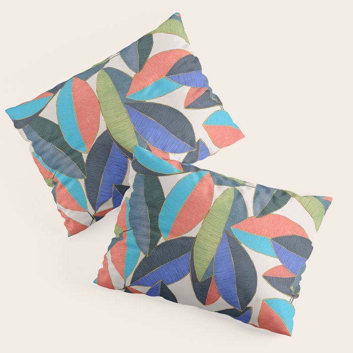 Tropical Ficus leaves #botanic Pillow Sham Gallery Image 1