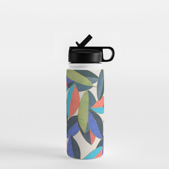 Tropical Ficus leaves #botanic Water Bottle Gallery Image 1