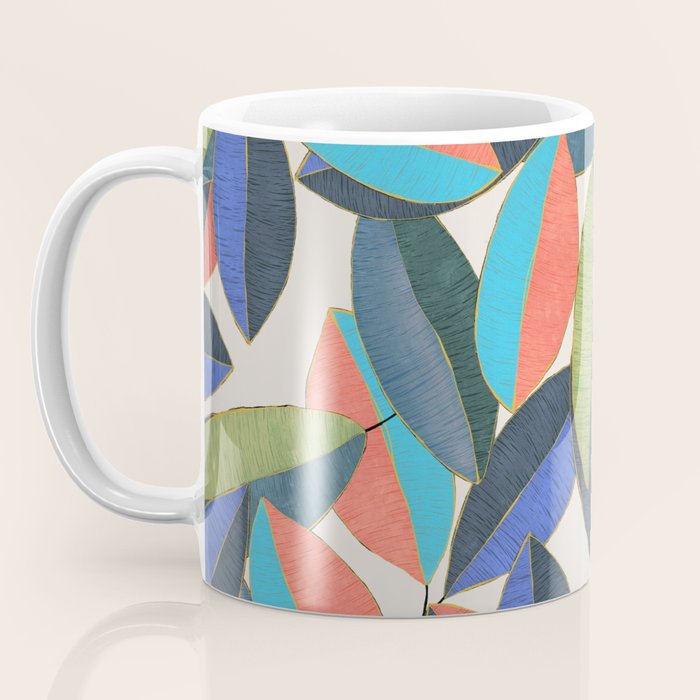 Tropical Ficus leaves #botanic Coffee Mug Gallery Image 3