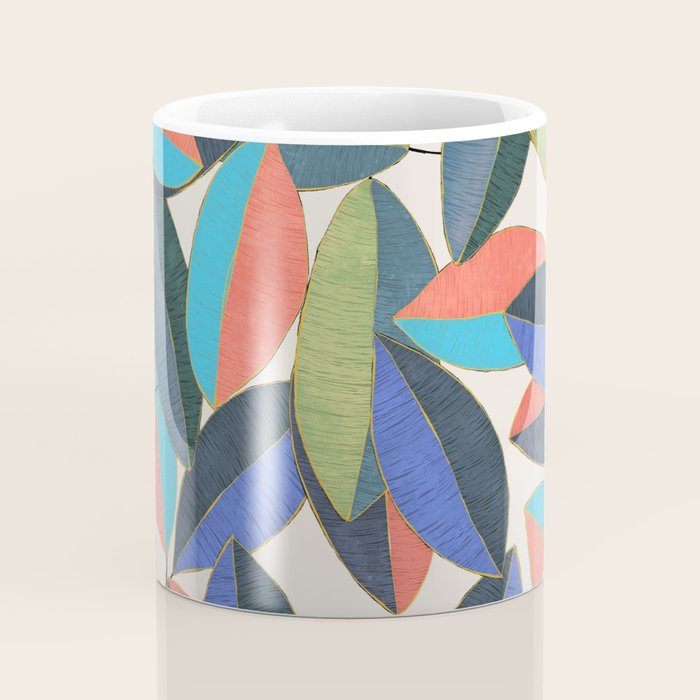 Tropical Ficus leaves #botanic Coffee Mug Gallery Image 4