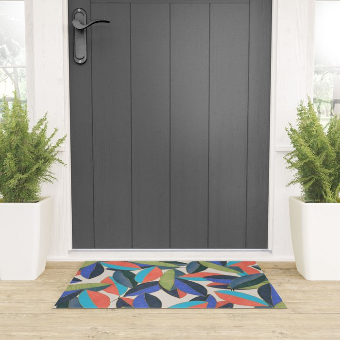 Tropical Ficus leaves #botanic Welcome Mat Gallery Image 3