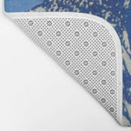  A Departure I - Mountain & Forest Nature Ukiyo Landscape in Blue, Green & Grey Bath Mat Gallery Image 2