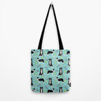 Border Collie tennis ball cute pet portrait by pet friendly dog patterns dog breed gifts Tote Bag Gallery Image 2