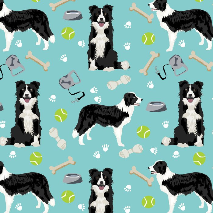 Border Collie tennis ball cute pet portrait by pet friendly dog patterns dog breed gifts Coffee Mug Gallery Image 2