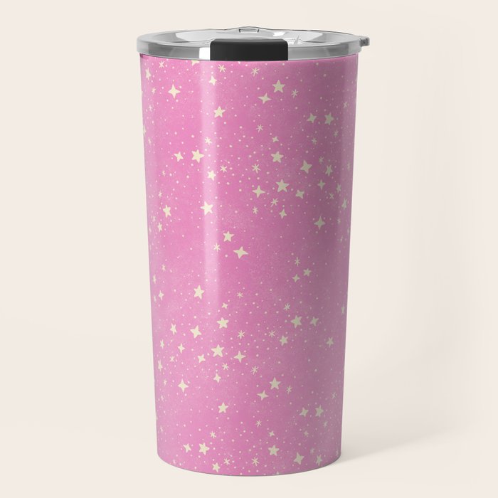 Stars - Pink Travel Mug Gallery Image 1