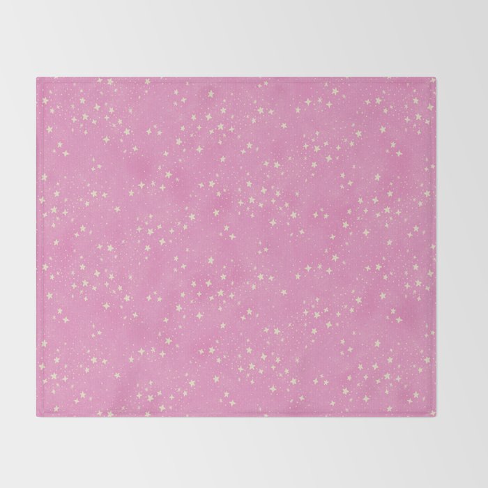 Stars - Pink Throw Blanket Gallery Image 2