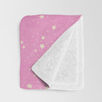 Stars - Pink Throw Blanket Gallery Image 3