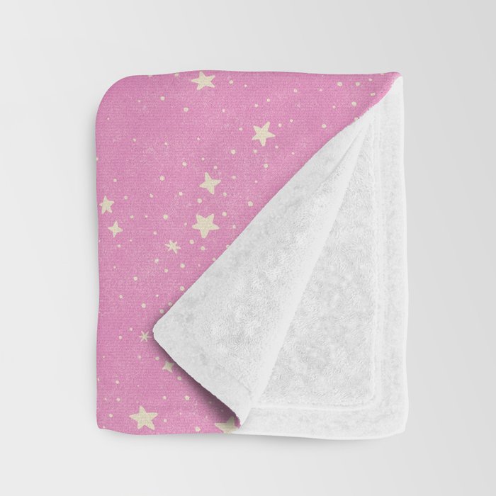 Stars - Pink Throw Blanket Gallery Image 3