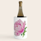 Peony flower painted in watercolor Wine Chiller Gallery Image 1