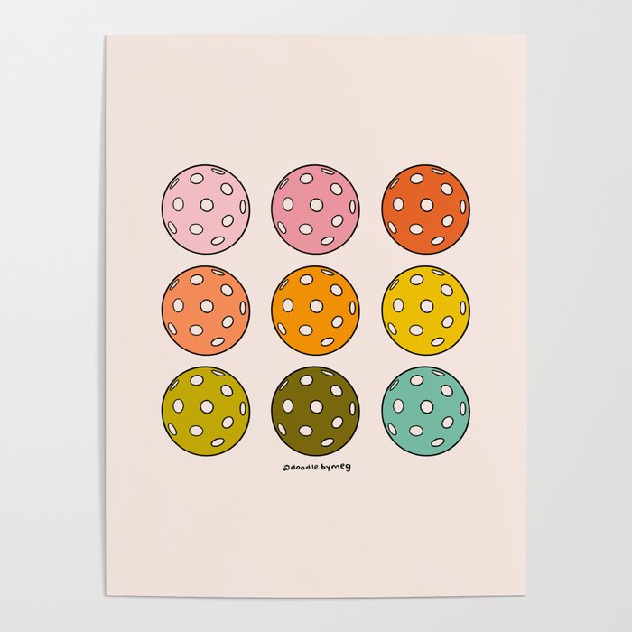 Rainbow Pickleballs Poster Gallery Image 4