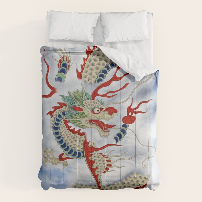 Dragon in the Cloud : Minhwa-Korean traditional/folk art Comforter Gallery Image 1