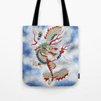 Dragon in the Cloud : Minhwa-Korean traditional/folk art Tote Bag Gallery Image 1