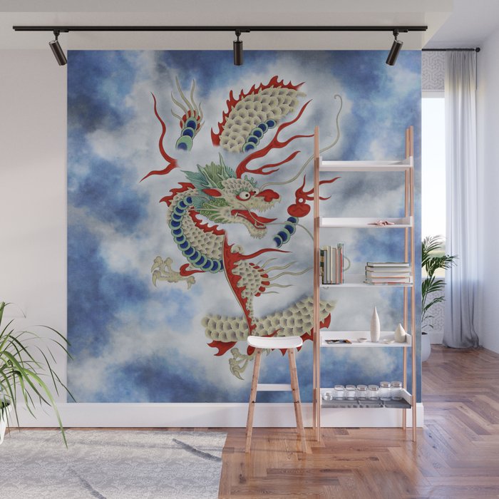 Dragon in the Cloud : Minhwa-Korean traditional/folk art Wall Mural Gallery Image 1