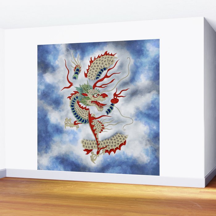 Dragon in the Cloud : Minhwa-Korean traditional/folk art Wall Mural Gallery Image 2