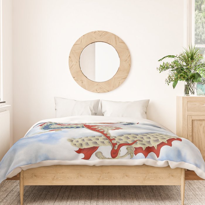 Dragon in the Cloud : Minhwa-Korean traditional/folk art Duvet Cover Gallery Image 3
