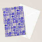 Abstract blue tropical mosaic art pattern Stationery Card Gallery Image 2