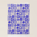 Abstract blue tropical mosaic art pattern Stationery Card Gallery Image 2