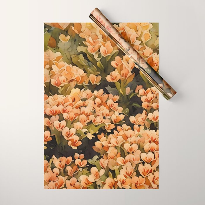 Orange Amarantis  Wrapping Paper Gallery Image 1