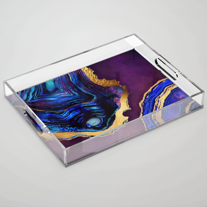 Agate Abstract Acrylic Tray Gallery Image 1
