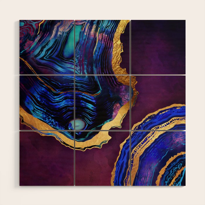 Agate Abstract Wood Wall Art Gallery Image 1
