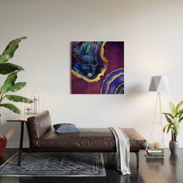 Agate Abstract Wood Wall Art Gallery Image 2