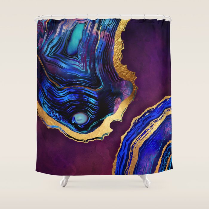 Agate Abstract Shower Curtain Gallery Image 1