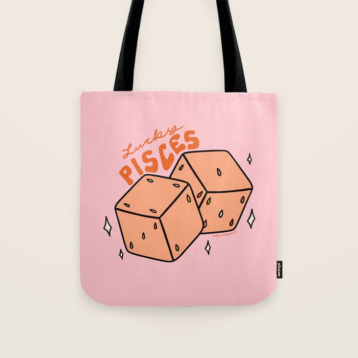 Pisces Dice Tote Bag Gallery Image 1