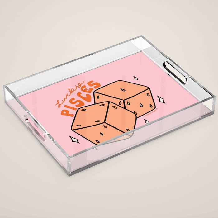 Pisces Dice Acrylic Tray Gallery Image 1