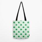 Funny retro weed leaf cartoon sticker pattern Tote Bag Gallery Image 2