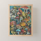 Magic Mushroom Garden Mini Art Print Gallery Image 1