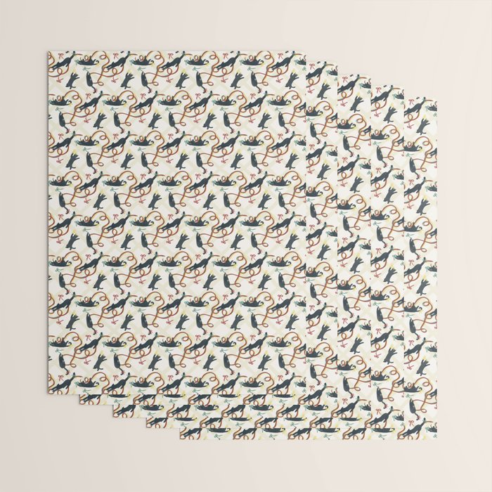 Black Cats and Red Bows Wrapping Paper Gallery Image 3