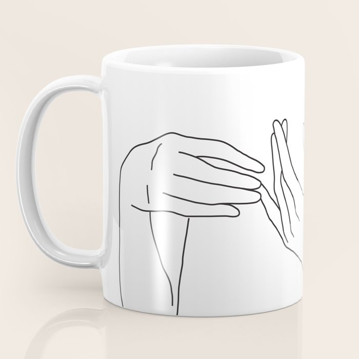 Line Hands 2 Coffee Mug Gallery Image 3