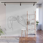 Line Hands 2 Wall Mural Gallery Image 1