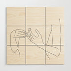 Line Hands 2 Wood Wall Art Gallery Image 1